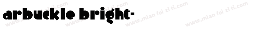 arbuckle bright字体转换